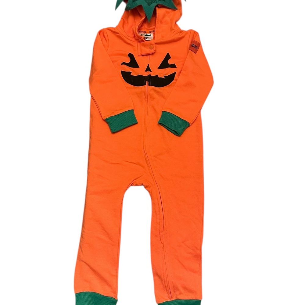 TIPSY ELVES TODDLER UNISEX PUMPKIN COSTUME ONSIE - Picture 3 of 7
